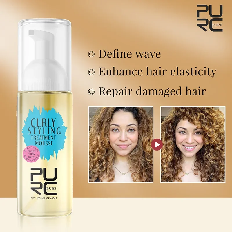 PURC Moisturizing Curl Enhancer Curl Hair Conditioner Hair Care Mousse Anti Frizz Hydrating Styling Products for Curls