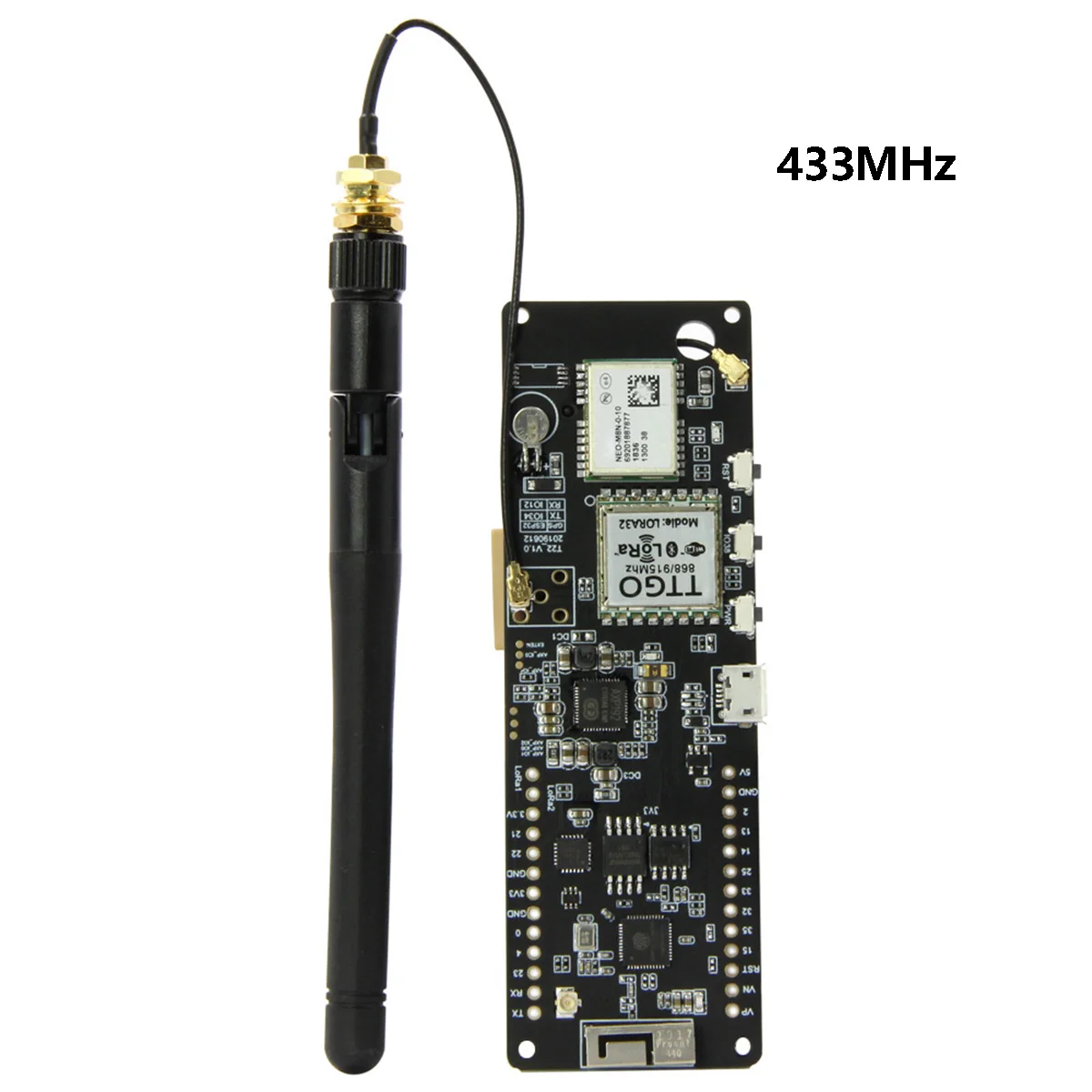 

TTGO T-Beam ESP32 WiFi Wireless Bluetooth Module ESP 32 GPS NEO-M8N IPEX LORA 32 Battery Holder 868MHz