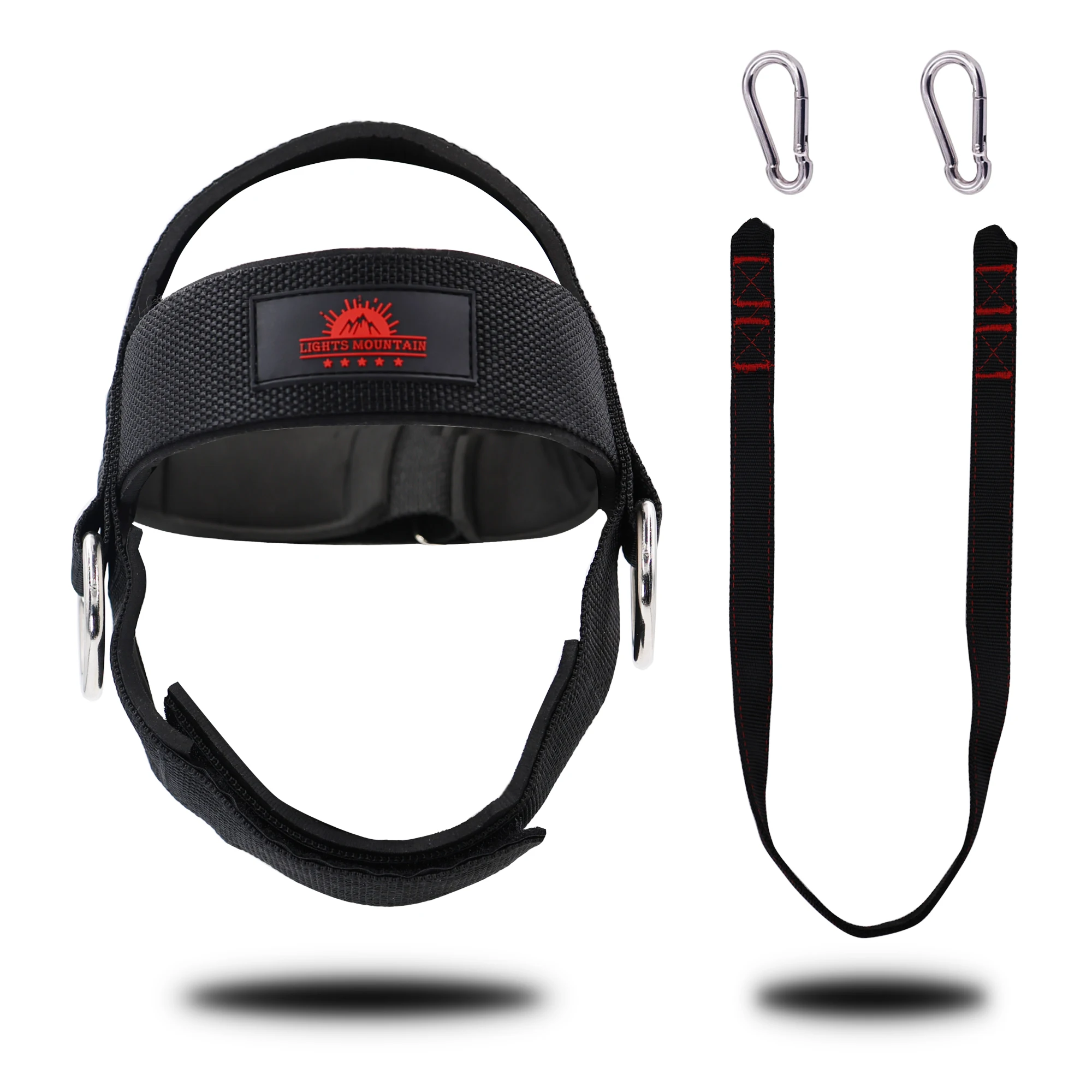 Imbracatura per la testa da allenamento per il collo con cinturino in nylon resistente Cintura in neoprene imbotta da 5 mm Pesi di sollevamento Allenamento per la forza del collo Imbracatura per la testa da allenamento per il collo con cinturino in nylon resistente Cintura in neoprene imbotta da 5 mm Pesi di sollevamento Allenamento per la forza del collo