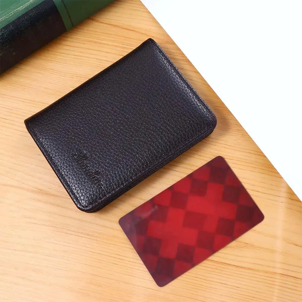 Men Wallet PU Leather Multi-slot Ultra-thin ID Card Cover Portable CompactCash Clip Mini Money Bag