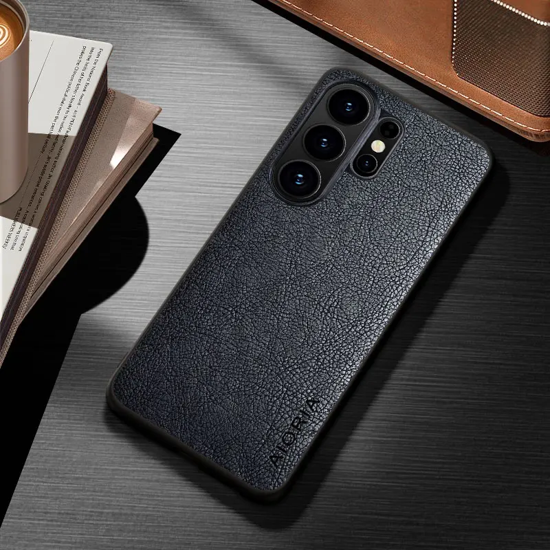 Stylish Classic Business Style Durable Premium PU Leather Phone Case Coque