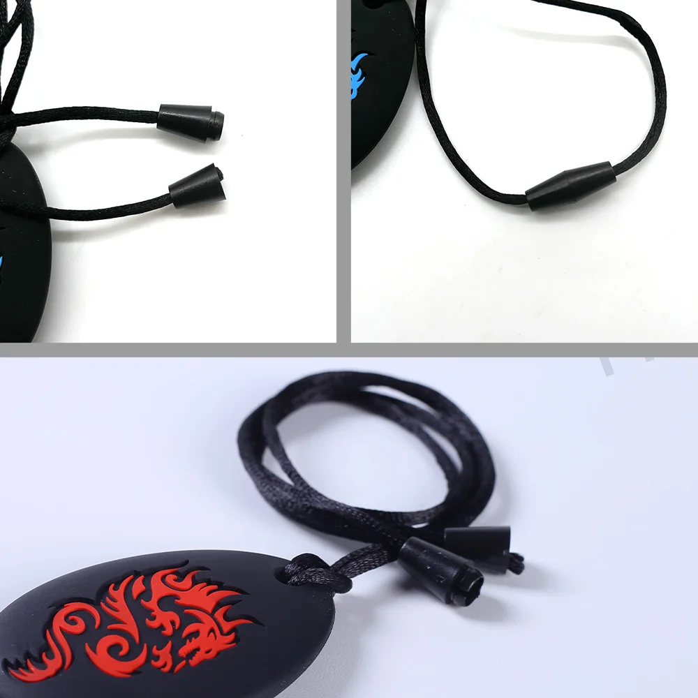 Kids Sensory Stones Fidget Toy, Soft Silicone Textured Worry Stone Pendant for Stress Relief