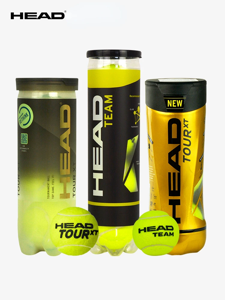 Original HEAD Tennis Balls Competition Training Tennis Ball TEAM High Elastic Resistance HEAD TOUR Ball 3B 4B 1 Tube