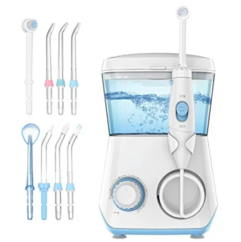 

Irrigator & Toothbrush, Water Flosser and Toothbrush Combo with 7 Multifunctional Jet Tips, Black
