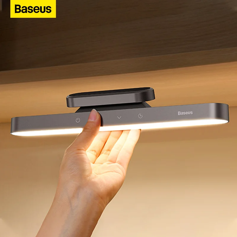 Baseus luz da noite pendurado magnético lâmpada de mesa led stepless
