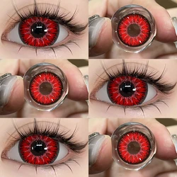 Vibrant Pink Anime - Inspired Cosplay Eye Lenses (Vika tricolor red)