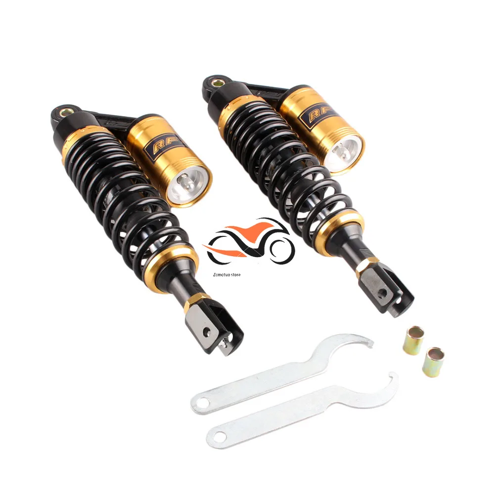 

Universal 12.5" 320mm Motorcycle Air Shock Absorber Rear Suspension For Yamaha Motor Scooter ATV Quad Gokart Black & Gold