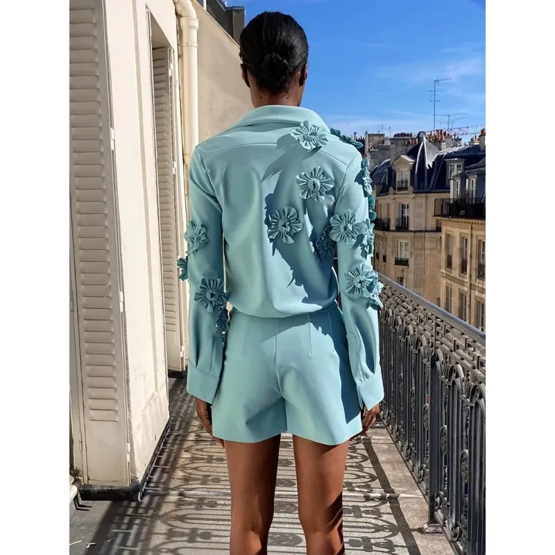 Women's Long Sleeved Casual Jumpsuit, Zippered Raglan Robe, Elegant Suit, Suitable for Women, Lapels