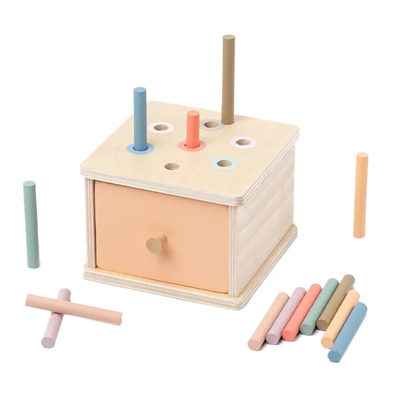 צעצוע חינוכי מונטסורי לגיל הרך, קופסת מיון צבעים וצורות, משחק הכנסת מטבעות, זיהוי צבעים, התאמת צורות, קוביות בנייה