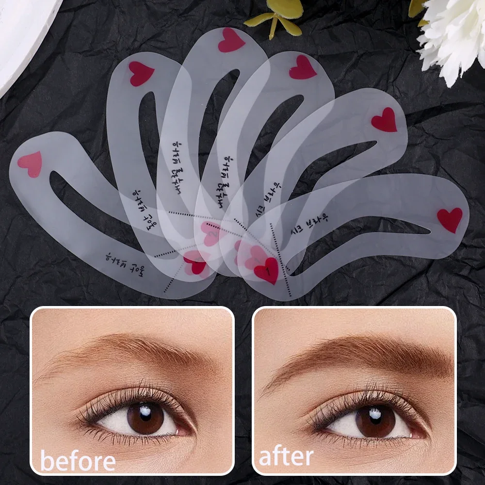 Reusable Eyebrow Stencil Set Grooming Drawing Guide Style Modeling DIY Drawing Eyebrow Template Eye Beauty Makeup Card 3pcs/Set makeup tools,eyebrow stencil tool
