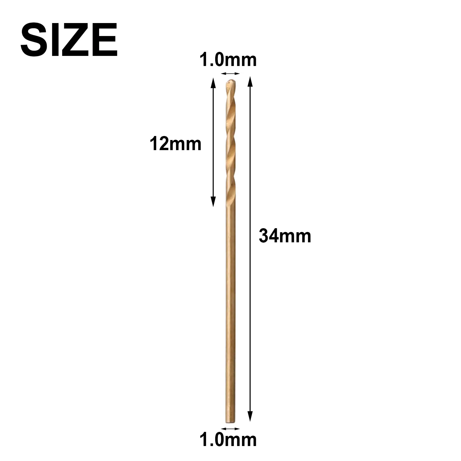 M35 asil alt contient un foret torsadé à tige droite jaune rôti, acier rapide, meulage complet, ensemble d'outils d'ouverture de trou, 1-13mm, 1 pièce