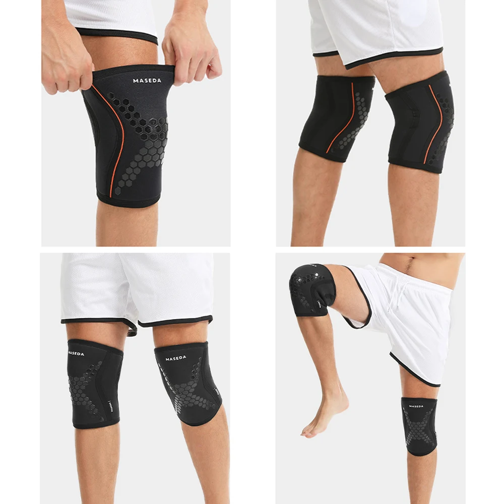 Premium 7mm Neoprene Knee Sleeve for Enhanced Weightlifting Support and Compression