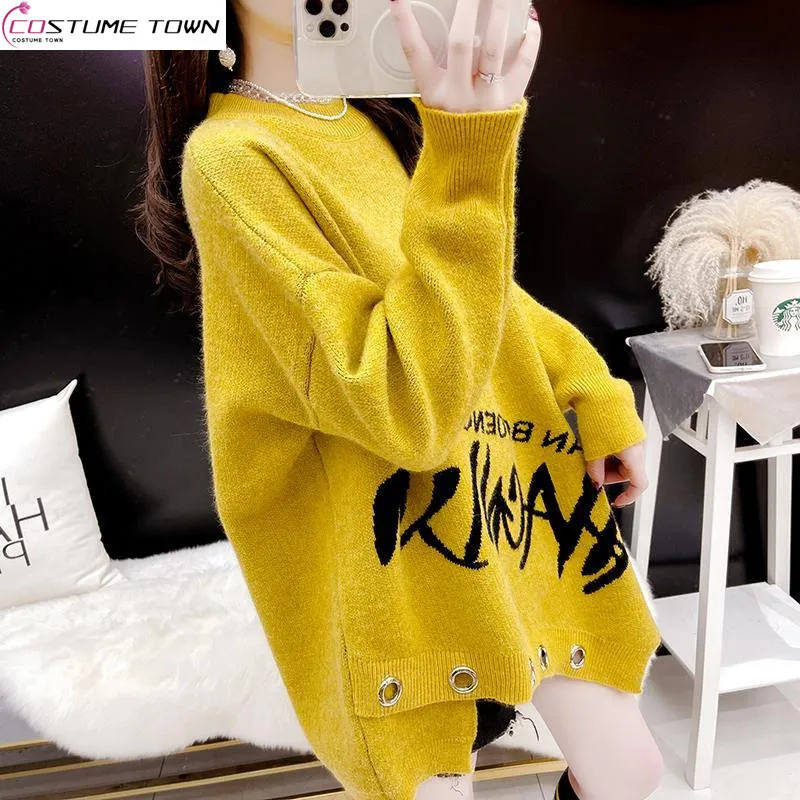 

Irregular Fashion Sweater Women's 2023 Autumn/Winter New Loose Day Casual Age Reducing Outer Wear Knitwear Top