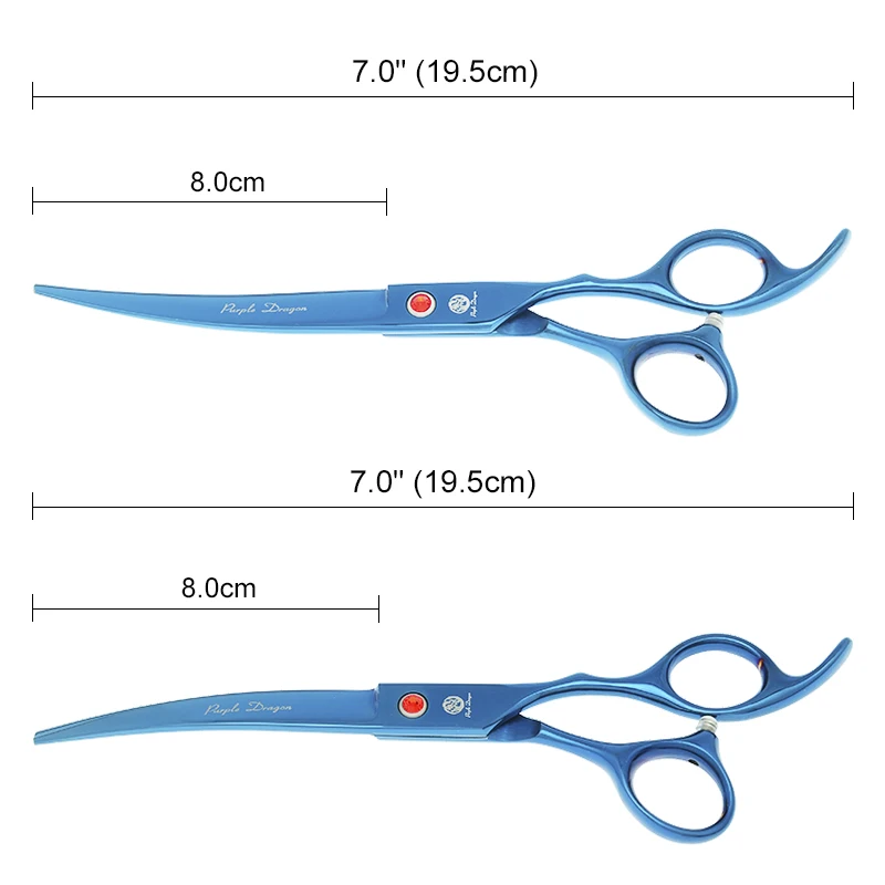 7.0" Curved Pet Cutting Scissors 6.5" Dog Thinning Shears Animals Hair Dog Grooming dog grooming scissors dog grooming scissors kit
