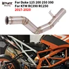 Slip On for Ktm Duke 390 250 200 125 Rc390 Rc250 2017-2020 Motorcycle Exhaust System Escape Modified High position Mid Link Pipe