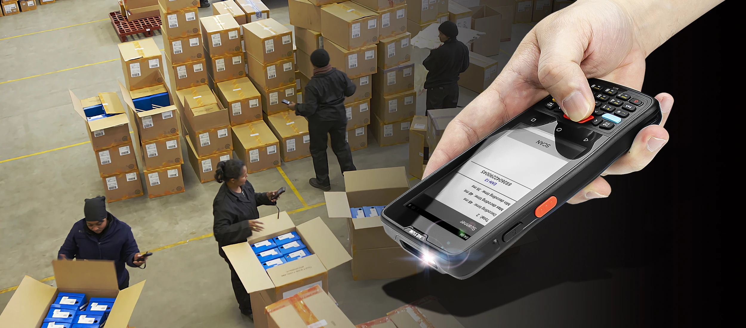PDA Android Handheld 1D 2D Barcode Scanner Touch Screen Android Terminal Device with WIFI 4G GPS