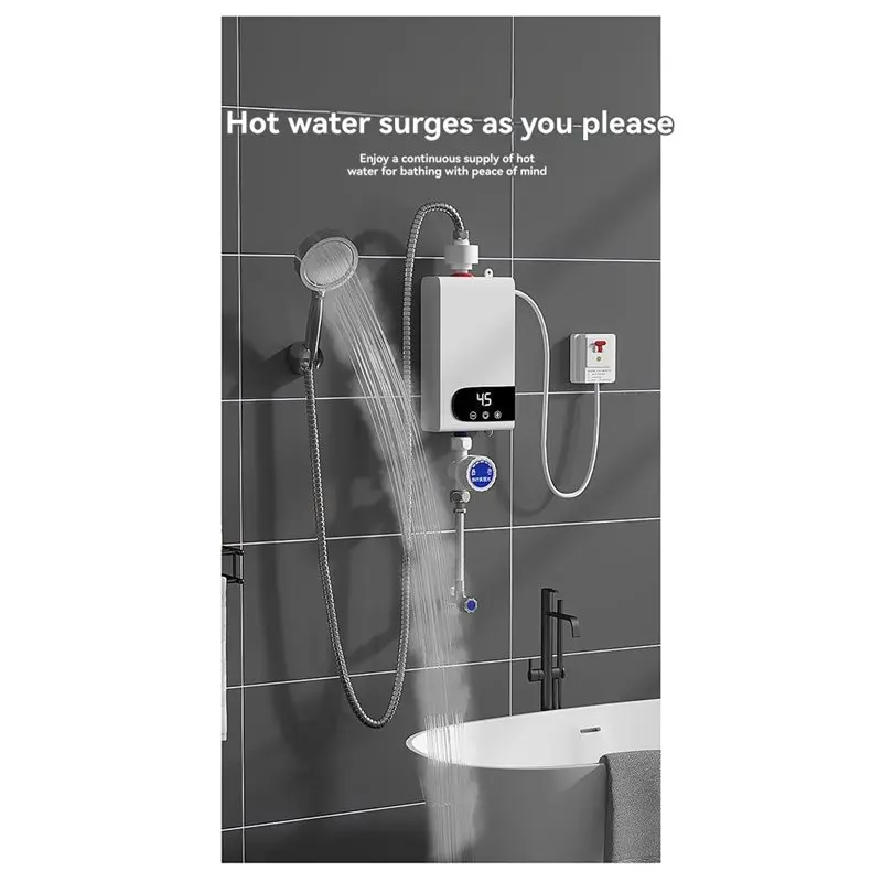 【FAVORITE】Kitchen Faucet Tap 5500W Tankless Water Heater Instant Instantaneous Heating LED Digital Display Crane Hot Water Syste 5