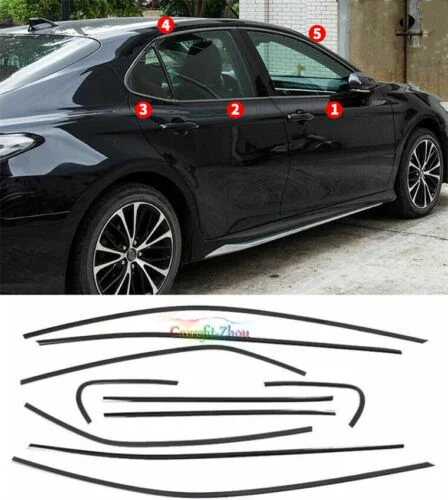 R-design High-Quality Gloss Black Window Trim Strips For V60/S60 (20-)Window Glass Outer Rubber Strip