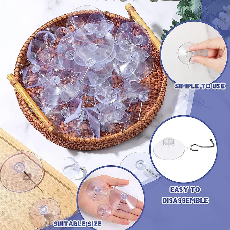 ilikable 4 Pezzi Ganci Ventosa Bagno Super Portante 5KG Senza Foratura Ganci a Ventosa per
