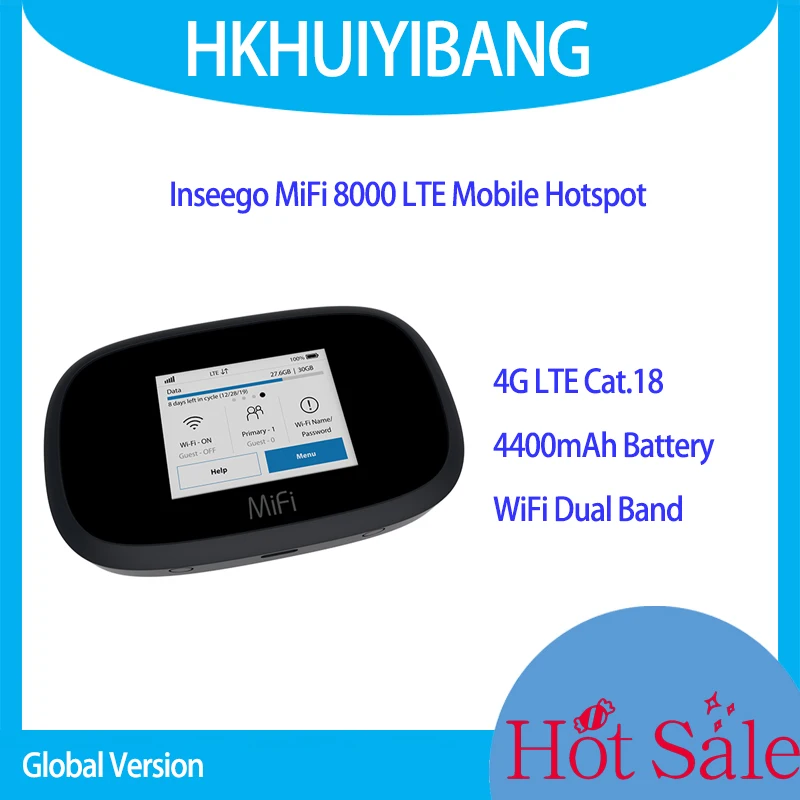 Inseego 4G MiFi 8000 LTE Cat18 Mobile Hotspot Modem WiFi 2.4GHz & 5GHz