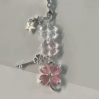 Lucky Leaf Phone Charms Pendant Cute Key Chain Cases For Phone Chain Samsung Schoolbag Books CCD Camera Key Pendant Accessiroes 3