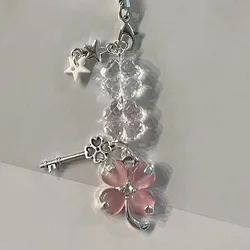 Charming Lucky Leaf Pendant Keychain and Accessories Collection (Pink)