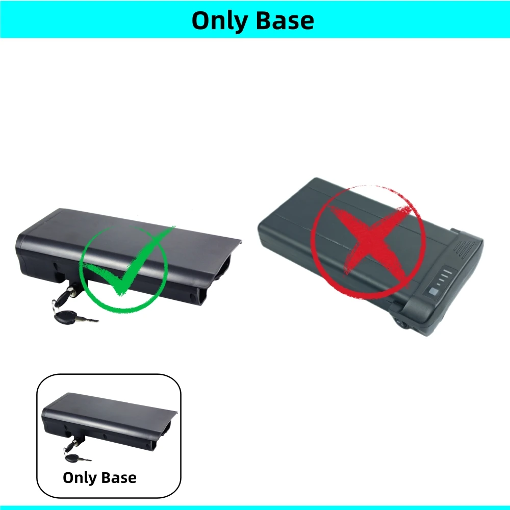 Folding City Bike E-Bike Battery Housing Case - Rear Rack Carrier with Mounting Base (Not a Battery)