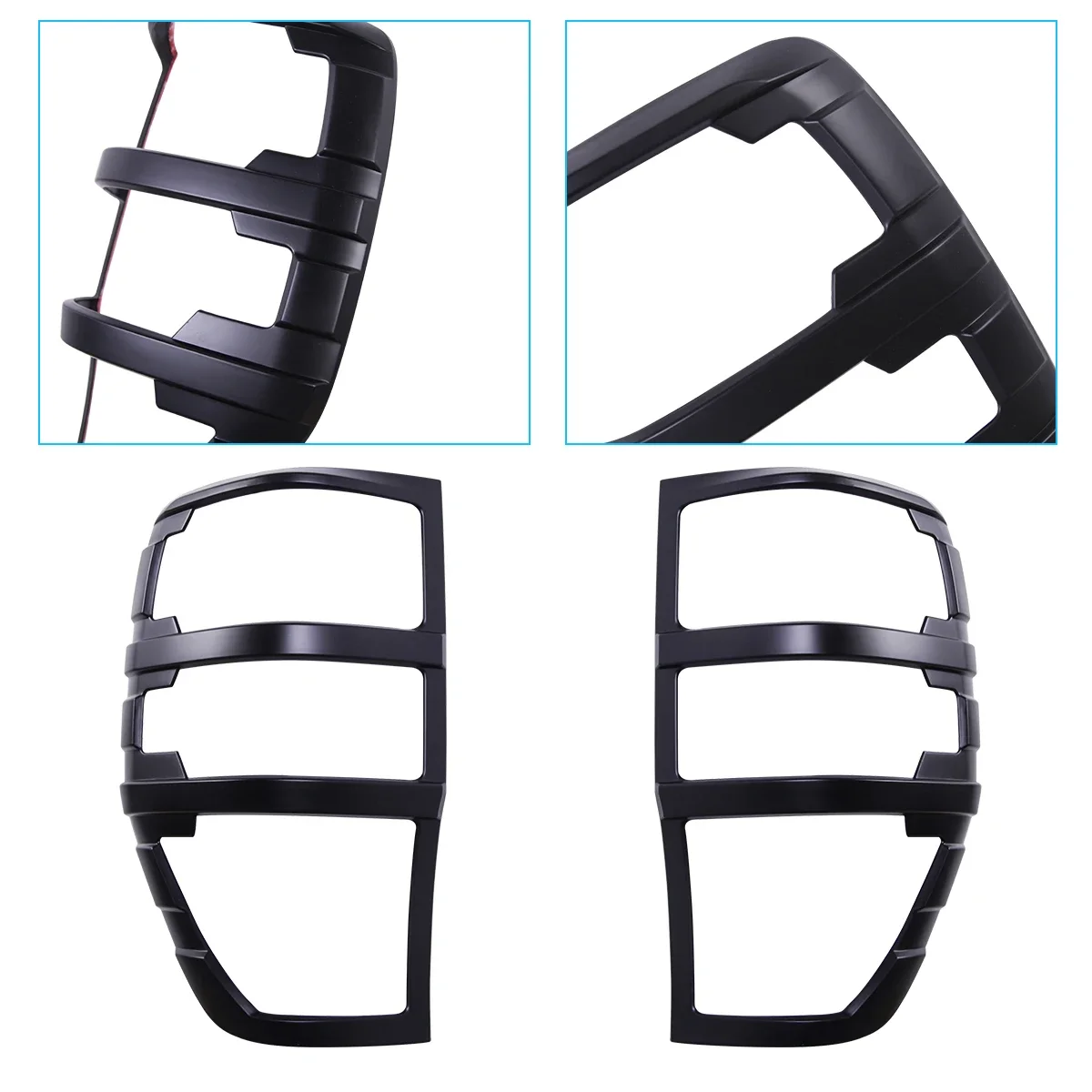 Tail Light Cover Taillight Protector Guard For Ford Ranger 2012-2022 Wildtrak LIMITED XLT XLS XL Car Accessories - 2