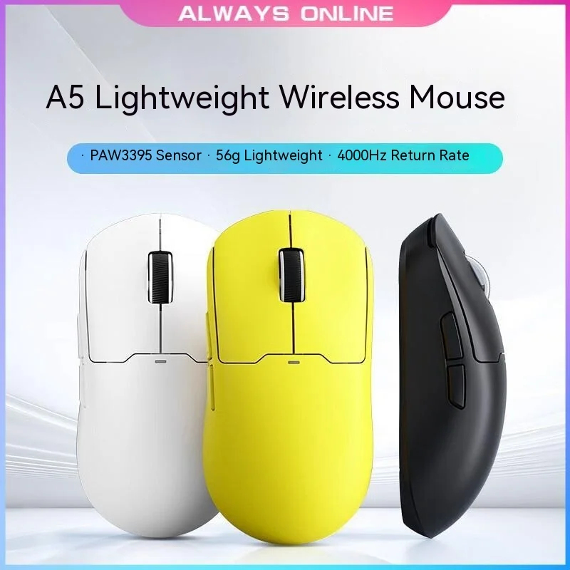 

Mchose A5 Pro Max Wireless Mouse 2.4g Wired Bluetooth Three-Mode Lightweight Mouse Paw3395 Game Mouse Office Accessories Gift