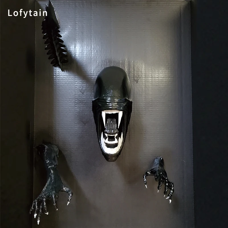 Lofytain Alien Xenomoprh Wall Art Sculpture Statue Horror Alien Predator Sci-Fi Monster Beasts Decoration Halloween Gifts Props