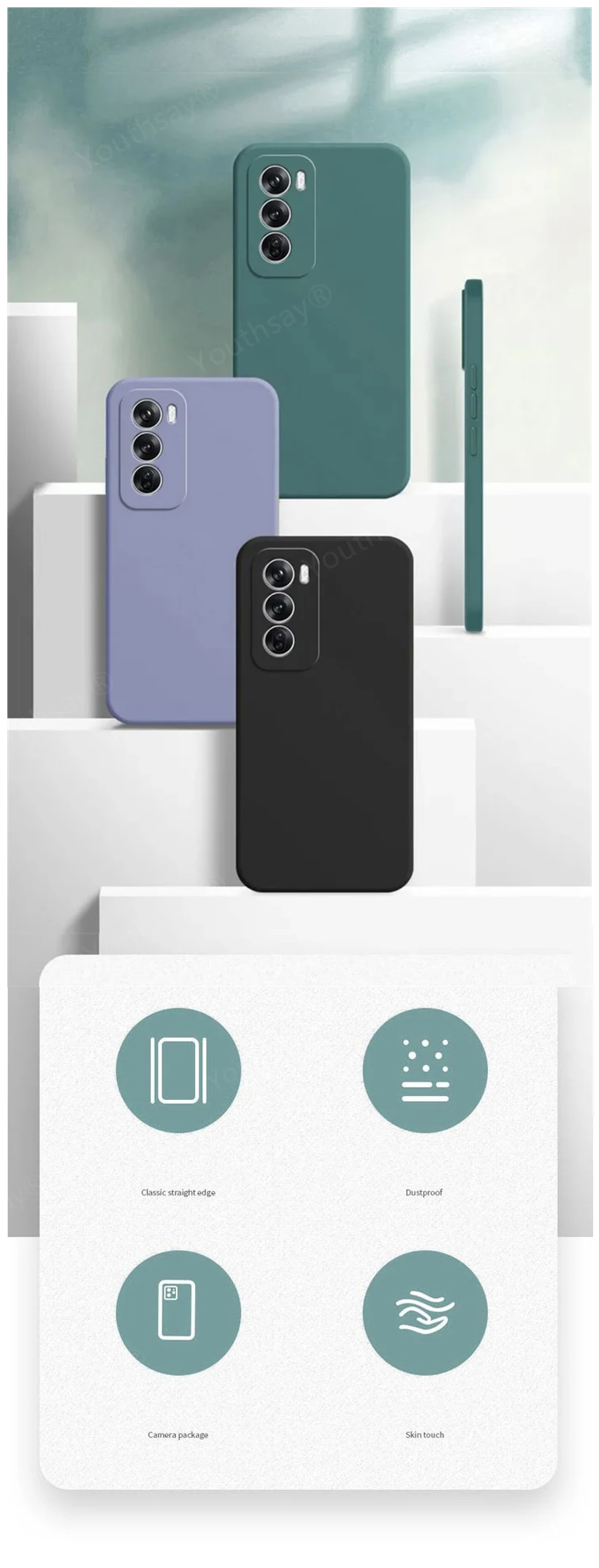 Für OPPO Reno 12 Fall Abdeckung OPPO Reno 12 Pro Fundas Coque Original Flüssigkeit Silikon Weiche TPU Telefon Stoßstange Für OPPO Reno 12 5G – Detail 1