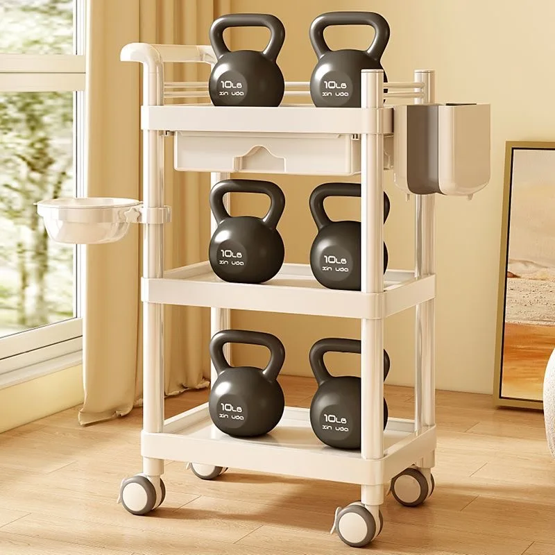 Carrello professionale per salone di bellezza Carrello mobile per attrezzi per la cura della pelle Supporto per coppette rotanti di fascia alta Supporto per attrezzature multifunzionali - immagine 3