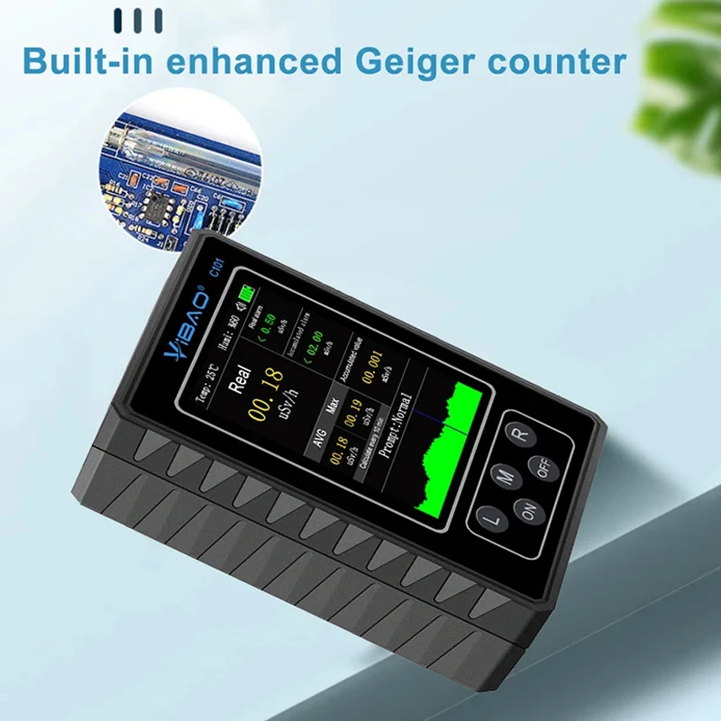 Radiation Detector Geiger Counter Nuclear Radiation Detector Personal Dosimeter X-ray Beta Gamma Detector LCD Radioactive Tester Marble Tools