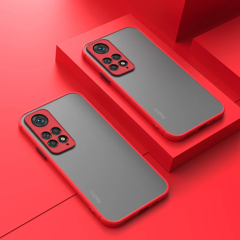 thumbnail image 1 of ARMOR Shockproof Phone Case For Xiaomi Redmi Note 11 Pro Note 10 10S 11 11S 12S 12 Pro Plus Frame Hard Back Phone Cover Fundas, 1 of 5