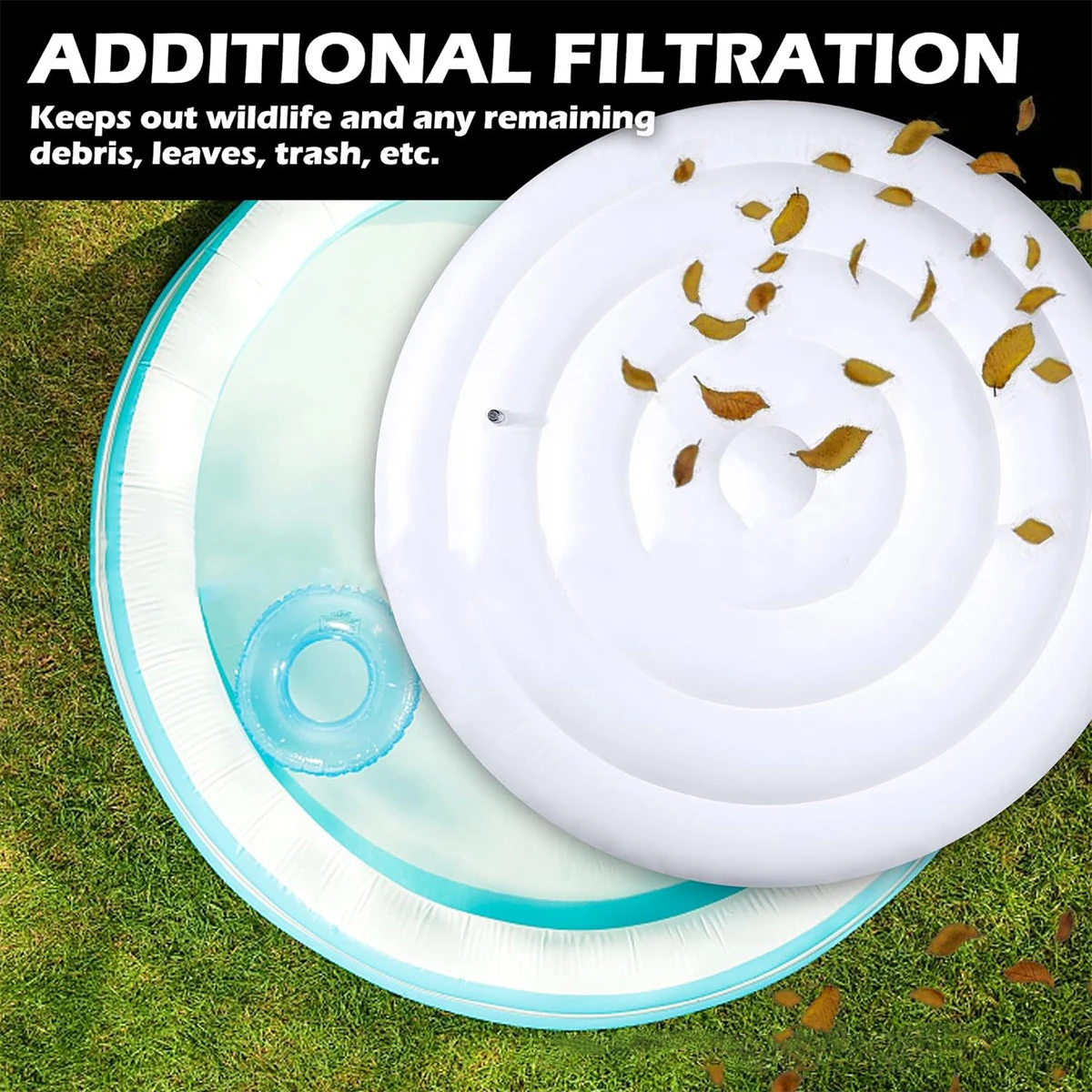 Round Small 145cm Outdoor Hot Tub Coverinflatable Round Collapsible Swimming Pool Filler Dust Cover Thermal Cover 3