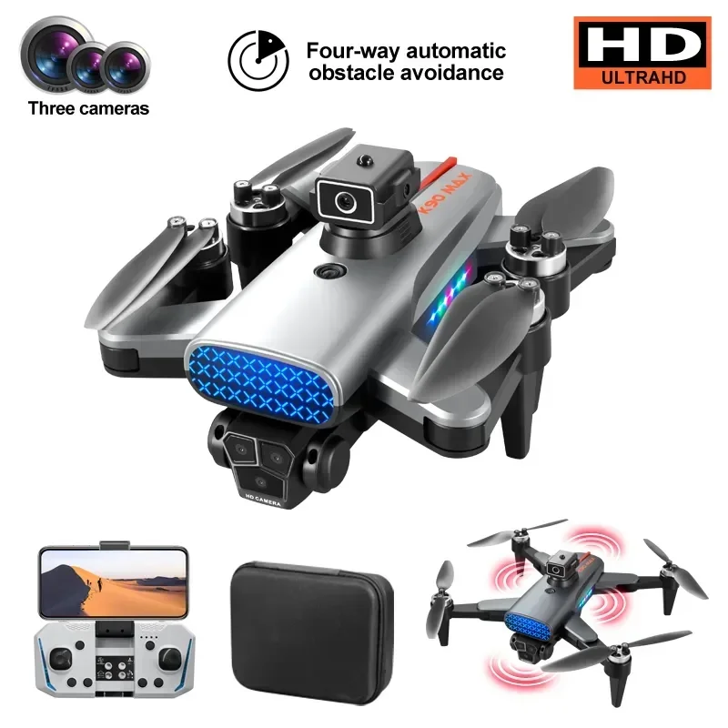 

New K90MAX UAV professional 4K Wifi Obstacle avoidance HD three camera GPS Brushless motor Foldable RC quadcopter FPV toy gift
