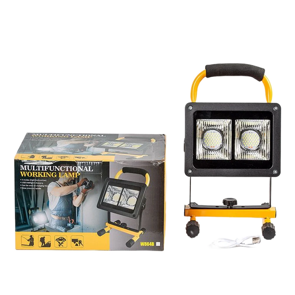 Multi-function Rechargeable LED FloodLight With Battery Portable Working Lamp With Handle