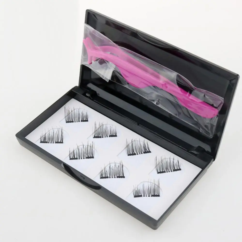 

8Pcs Magnet False Eyelashes Magnetic Long Natural Fake Lashes Tweezer Eye Makeup False Eyelashes Accessories
