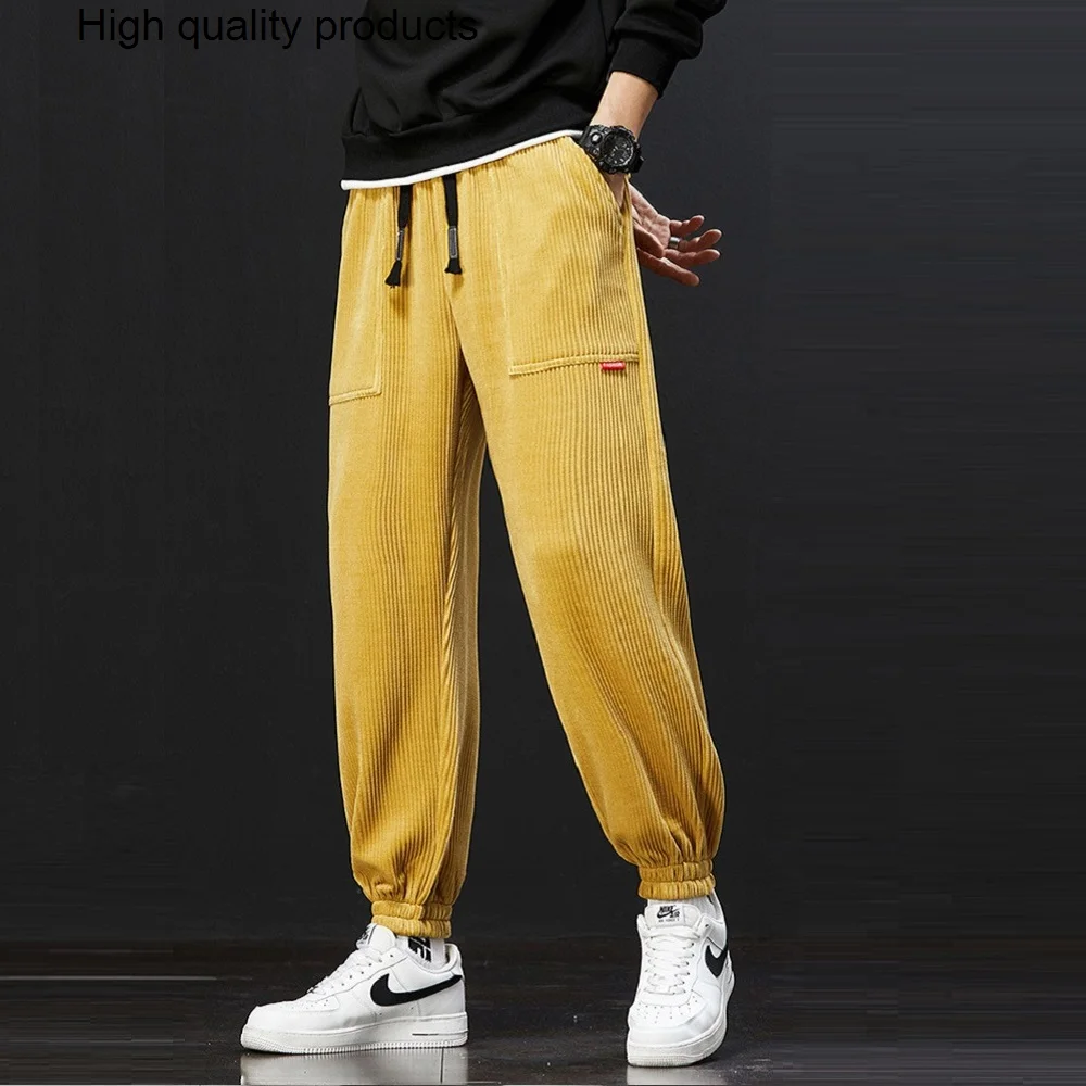 

2023 New Autumn Winter Corduroy Sweatpants Men Baggy Joggers Fashion Streetwear Loose Casual Harem Pants Plus SIze 8XL