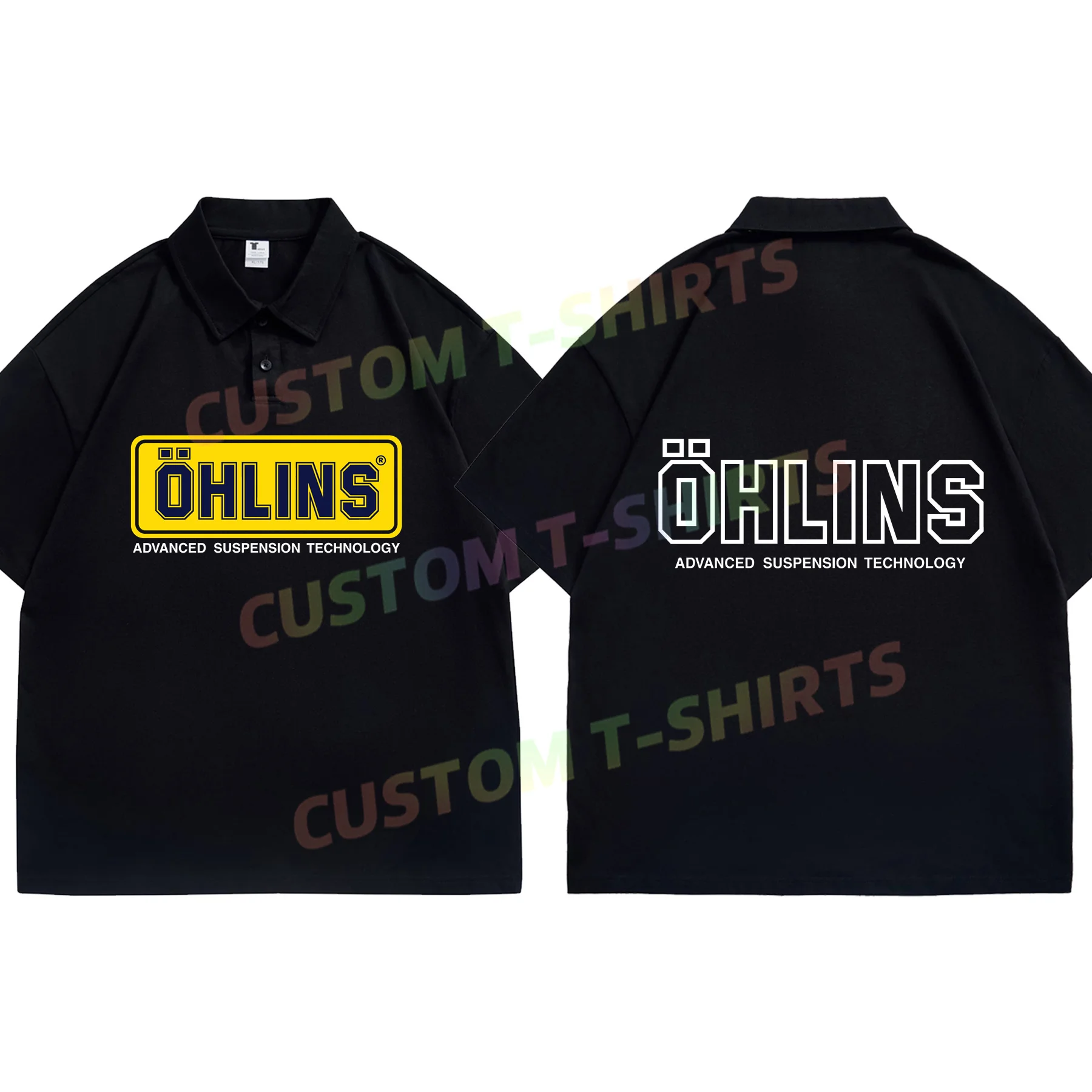 

Summer Cotton Ohlins Shock Suspension Car Motorcycle Sport Racing Polo Shirts Oversized Casual T Shirt for Men Streetwear M-5XL