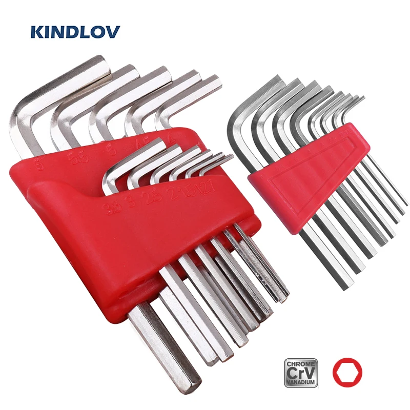 Kindlov 5/8/11pcs Allen Wrench Set Crv Metric Imperial Short Hex