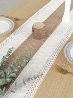Boho Table Runner Macrame Table Runners for Home Decor Cream & Brown Macrame Table Runner with Tassels for Dining Bedroom Decor 6