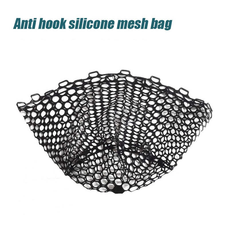 Silica Gel Hand Net Head Fishing Big Fish Portable Net Cover Net Head  Fishing Gear Net Tool Accessories Anti hook