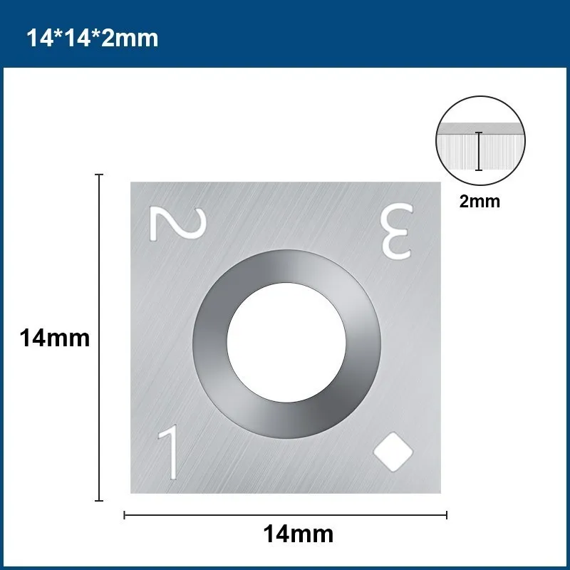 Inserto in metallo duro Lastra Cutter per Legno Pialla Bit 12x12x2.2/10.5x10.5x2.2/14x14x2mm Spoilboard Emersione Router Bit Inserto - immagine 6