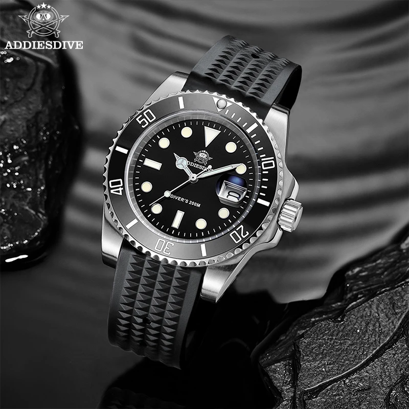 ADDIESDIVE NEW Men's Watch Business 200m Waterproof Calendar Display Outdoor Sports Quartz Watch Relogios Masculino