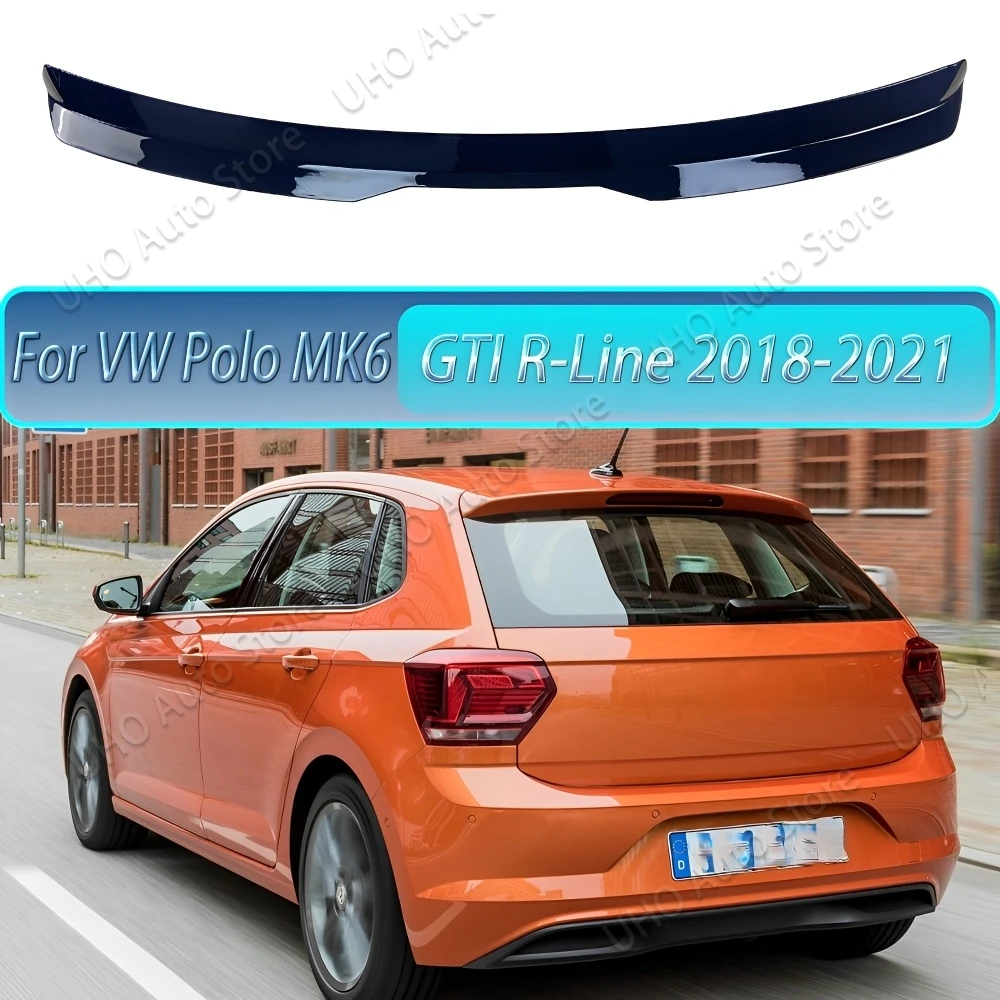 

For Polo MK6 2019-2022 Maxton Style Rear Roof Spoiler Trunk Wing For VW Polo MK5 6R 6C 2011-2017 ABS Gloss Black Body Kit Tuning