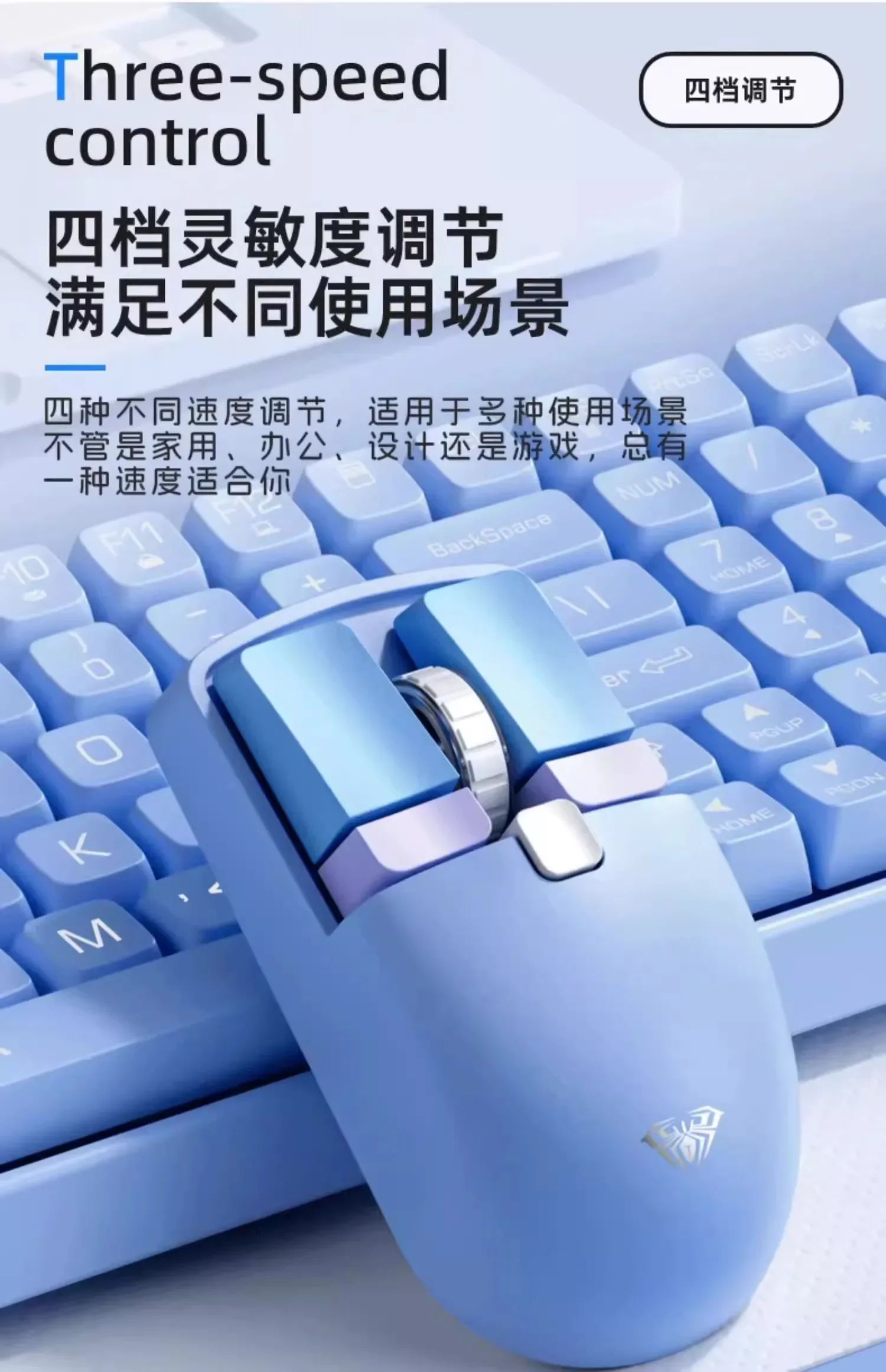 Aula Sc320 Xiao Qiao 미니 마우스 무선 블루투스 2.4ghz 2 모드, 3 단 제어, PC 컴퓨터 사무실 소녀 선물