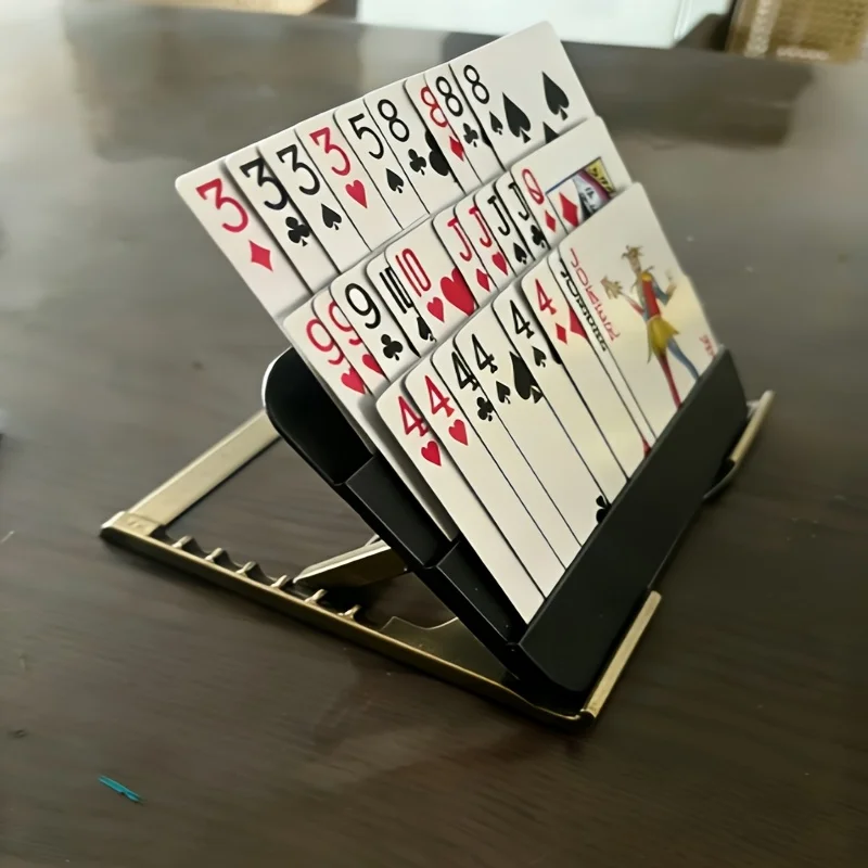 Porta carte da gioco, Organizzatore universale per carte, Espositore da tavolo per carte, Porta carte a mani libere, Supporto portatile per carte