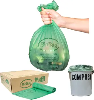 100-Count Compostable Food Scrap Bags, 2.6 Gallon Kitchen Bin Liners, BPI Certified & ASTM D6400 Compliant 1