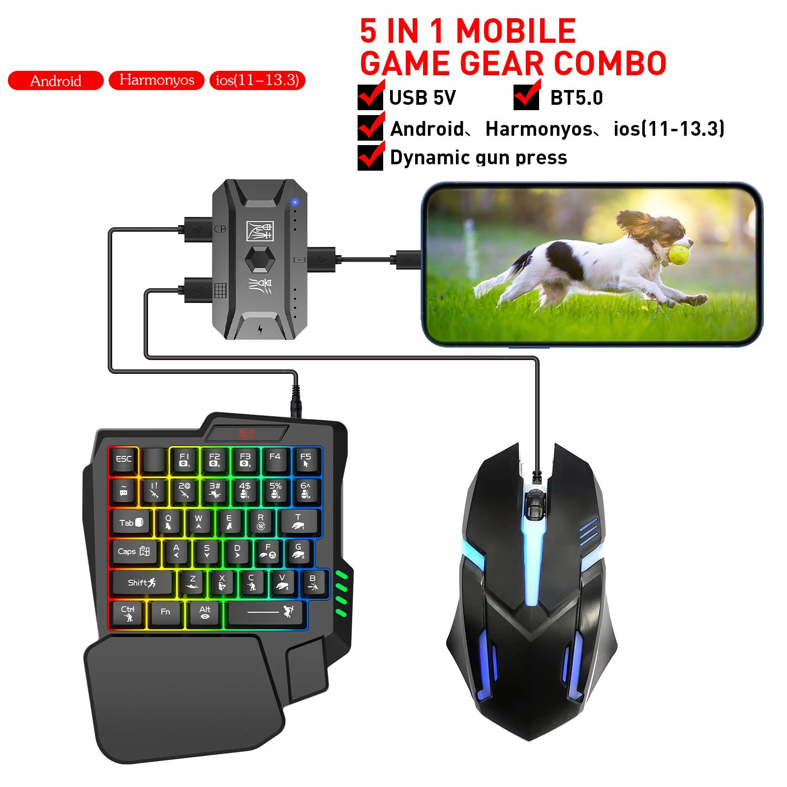 M1 Pro Keyboard and Mouse Converter Portable Mobile Gaming Keyboard and Mouse Adapter For Android iOS 11-13.3 Gamer Accessories 1 M1 Pro Keyboard and Mouse Converter Portable Mobile Gaming Keyboard and Mouse Adapter For Android iOS 11-13.3 Gamer Accessories